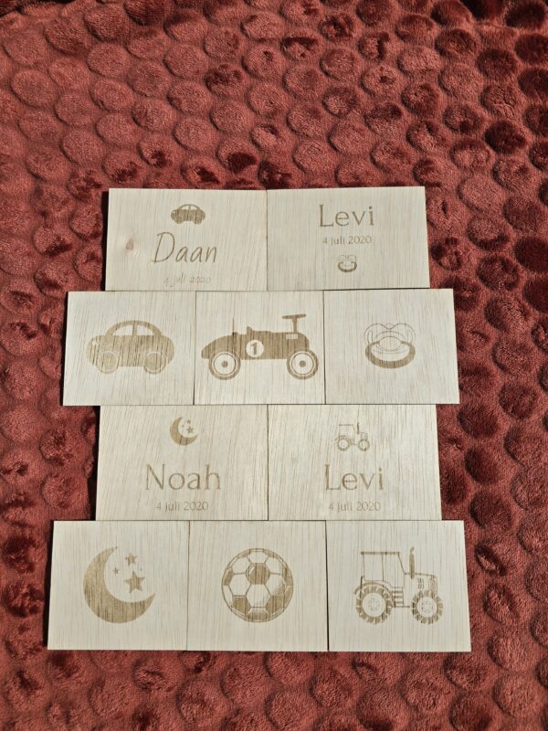 Houten bewaarbox laag
